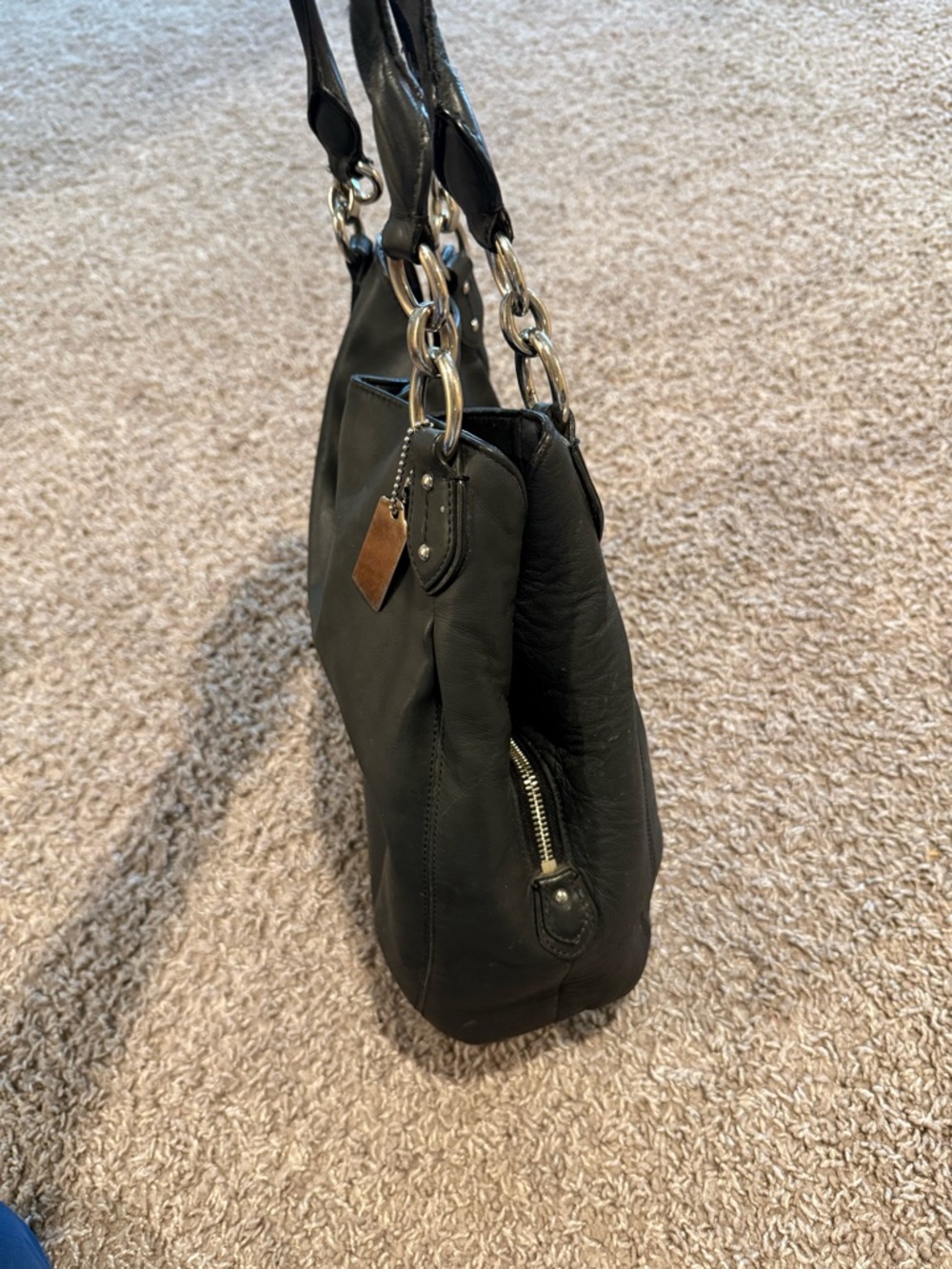 Coach Leather Black Hobo Bag Shoulder - Picture 5 of 9